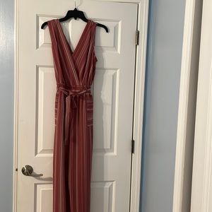 Mauve and White Jumpsuit. New, Never Worn